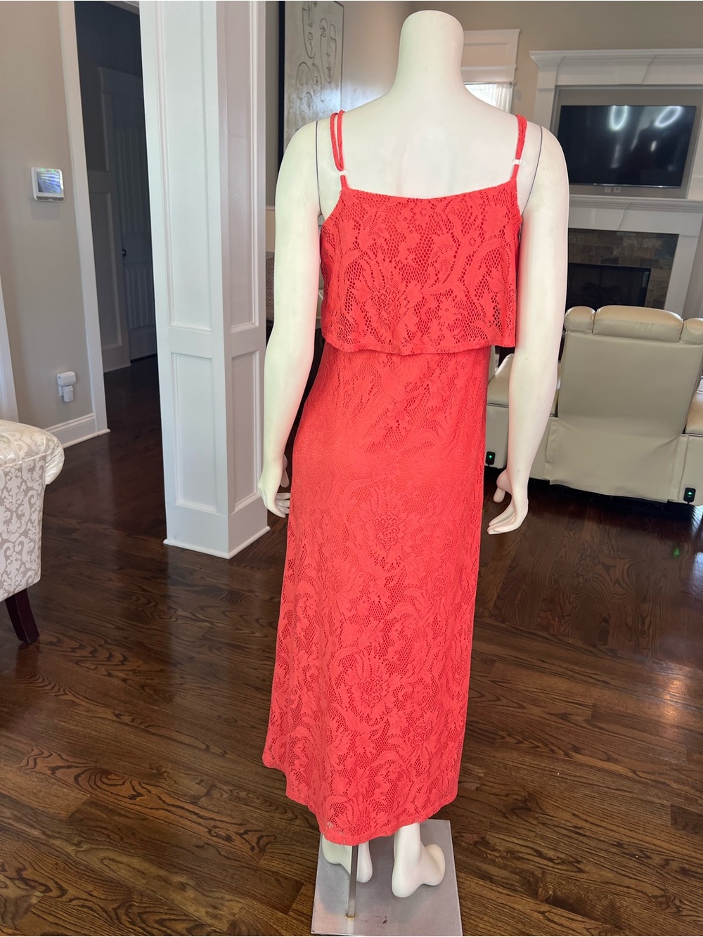Emma & Michele Coral Lace Maxi Dress - Picture 4 of 10